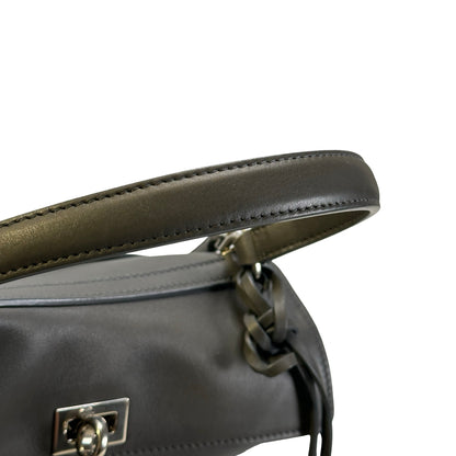 Used BALENCIAGA Leather Shoulder Bag Shoulder Bag Grey