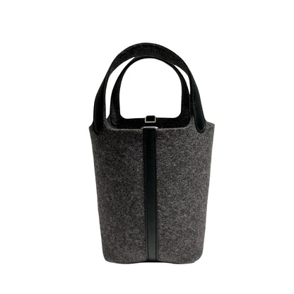 HERMES PICOTIN 18 WOOL GRIS MOYEN PHW [3000162]