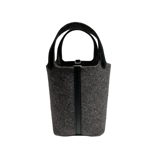 HERMES PICOTIN 18 WOOL GRIS MOYEN PHW [3000162]
