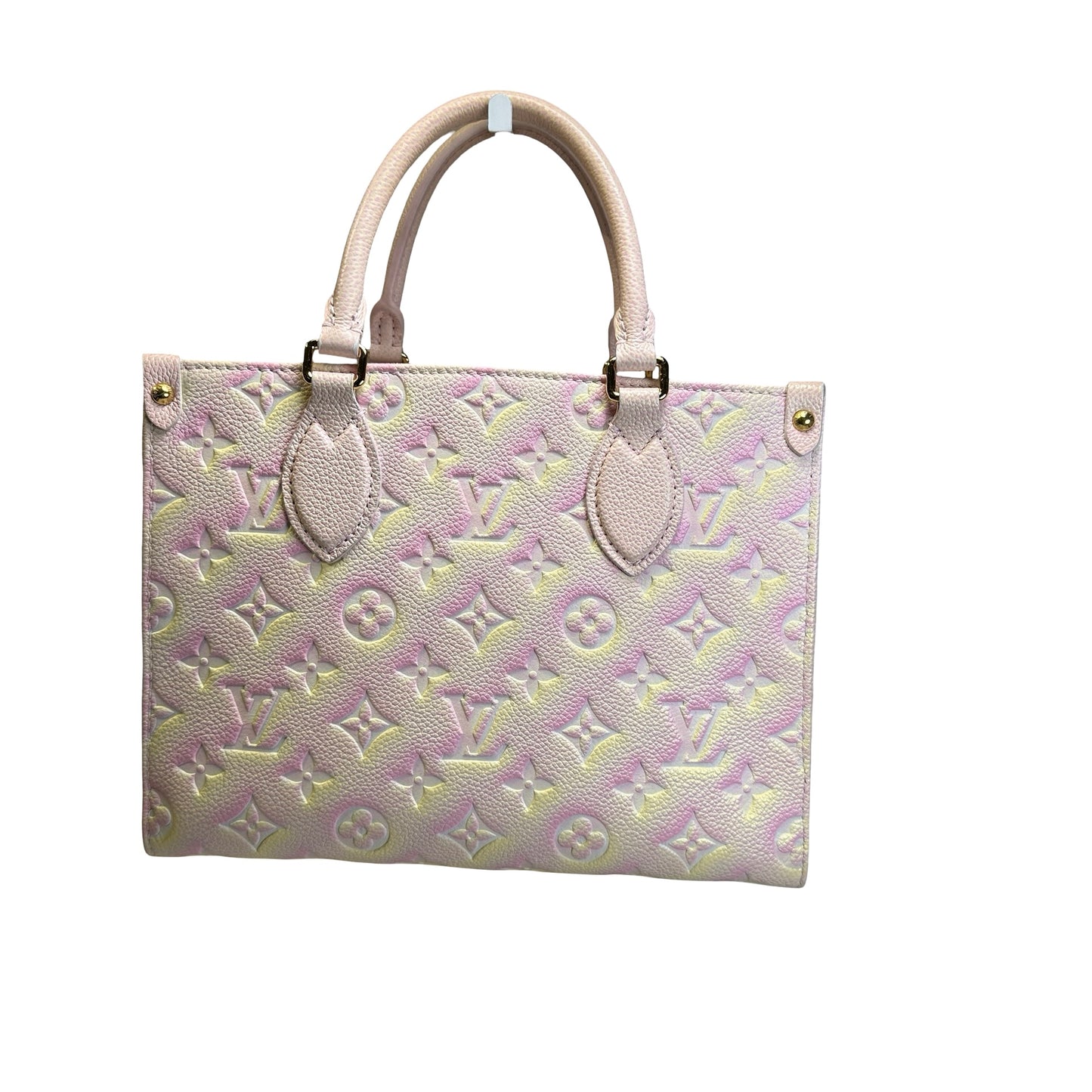 Used LOUIS VUITTON Monogram Empreinte Leather On The Go Handbag Sunrise Pastel
