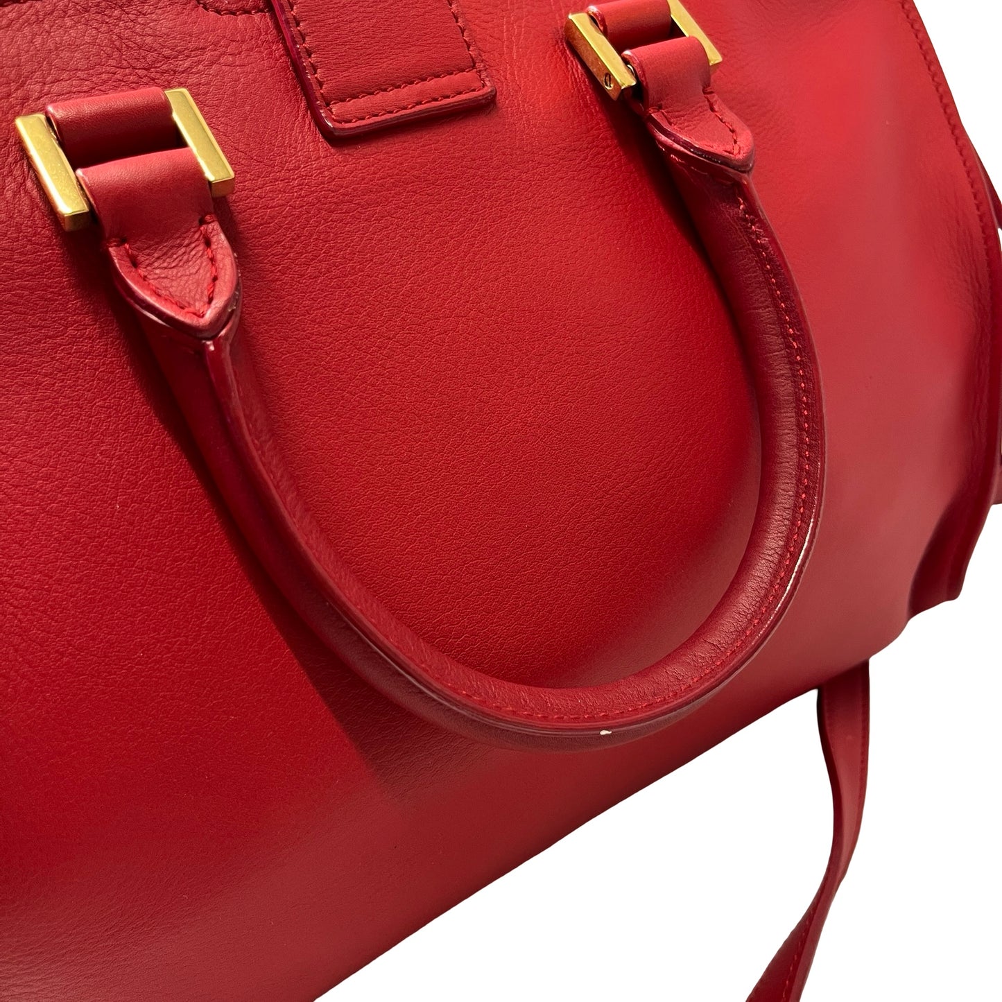 Used SAINT LAURENT Two Way Shoulder Bag Red GHW
