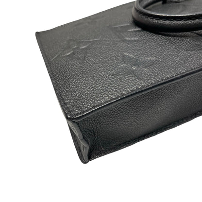 Used LOUIS VUITTON Monogram SAC PLAT Cross Body Bag Black GHW
