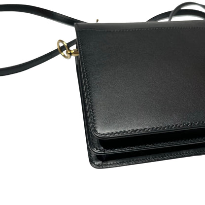 Unused HERMÈS MINI ROULIS Cross Body Bag Black GHW