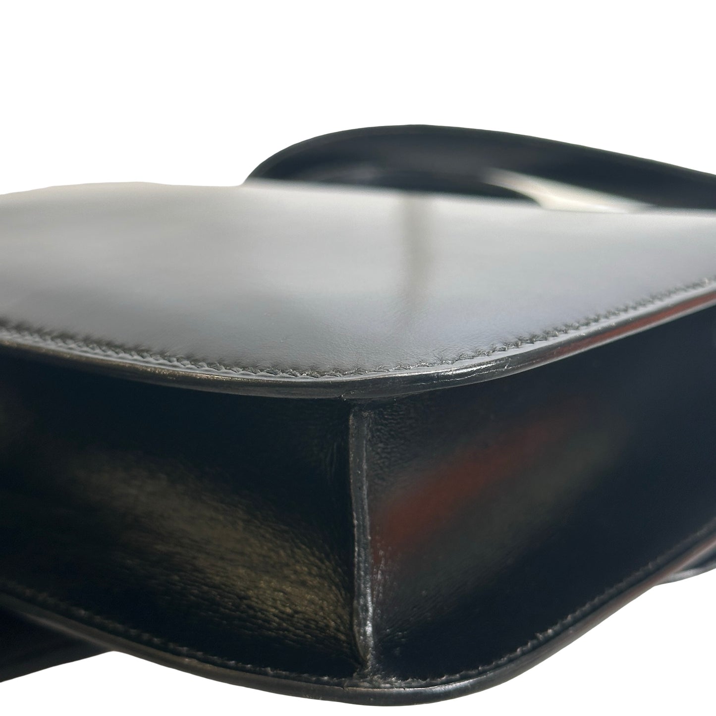 Used HERMES Box Calfskin Constance 24 Shoulder Bag Black Gold