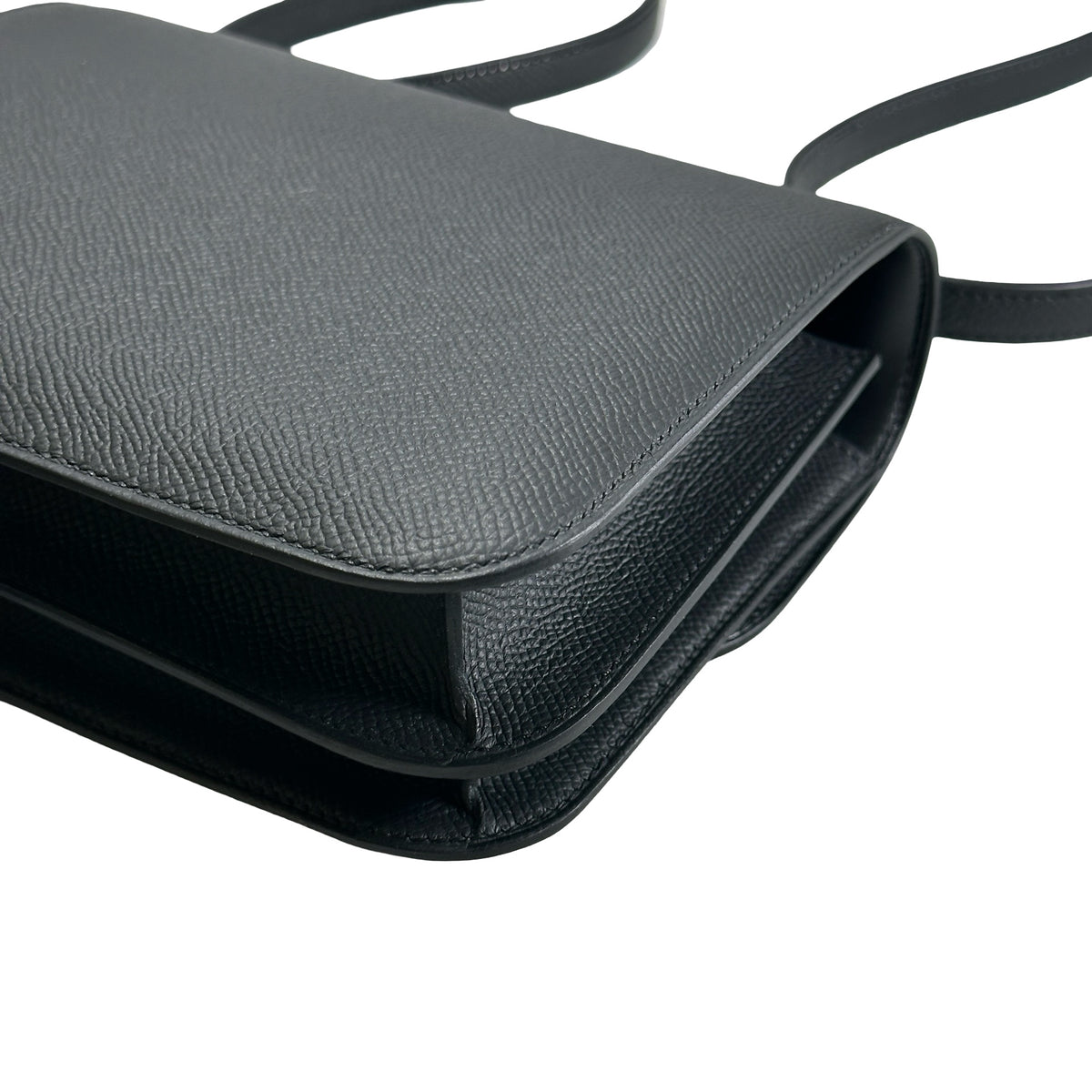 Brand New HERMES Epsom Constance Crossbody Bag Black Silver