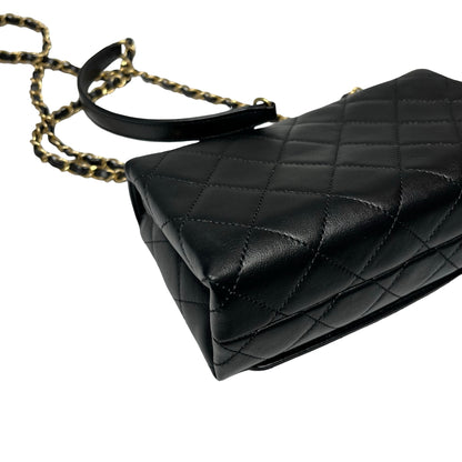 Used CHANEL Cross Body Bag Black GHW