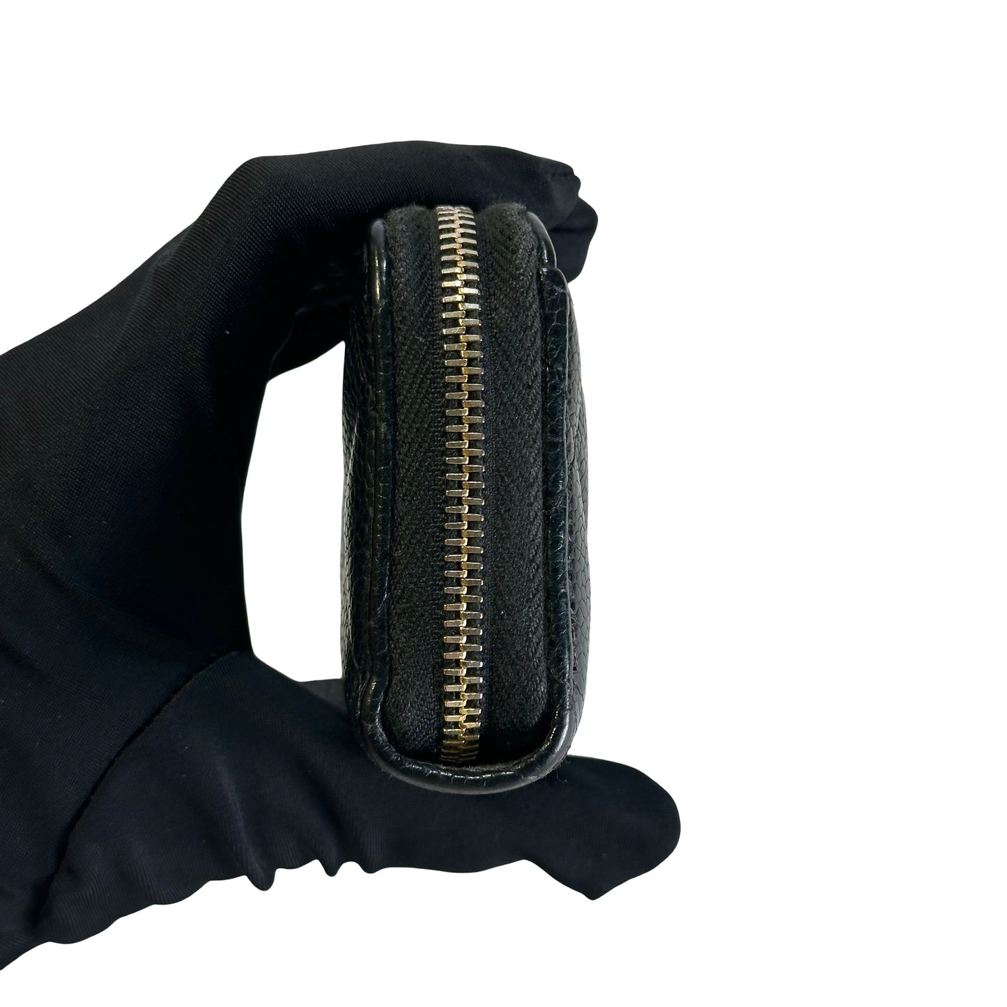 Used CHANEL Caviar Quilted Classic Zipped Coin Purse Coin Purse Black Gold hardware