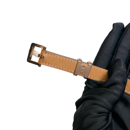 Used HERMES Epsom leather Pop H 15 belt Belt Brown GHW