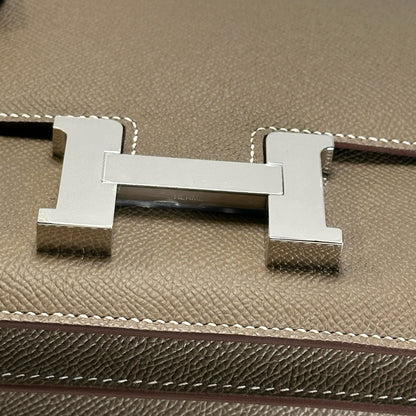 Brand New HERMES Epsom Leather Constance Crossbody Bag Etoupe