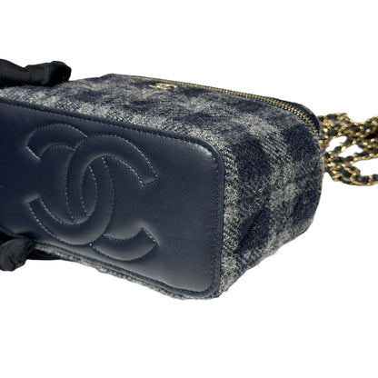 Tweed Vanity Case Chain Shoulder Bag [101616]