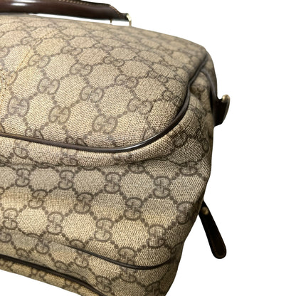 Used GUCCI GG Supreme GG Supreme Briefcase Beige Brown PHW