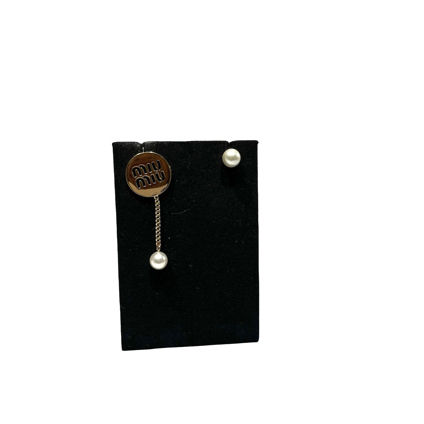 Used MIU MIU Earrings Jewelry Gold