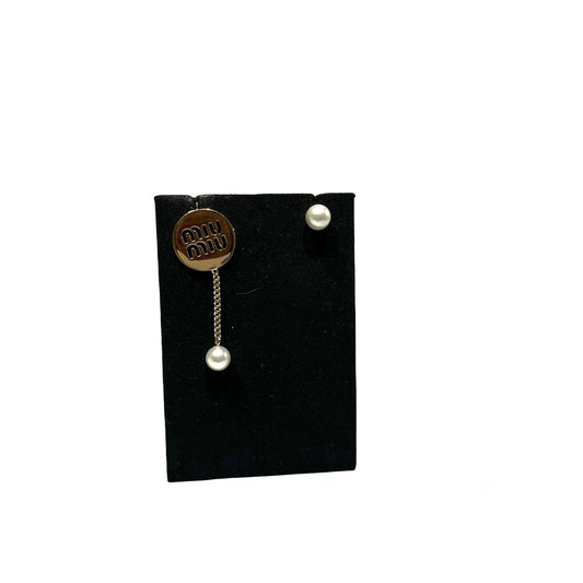 Used MIU MIU Earrings Jewelry Gold