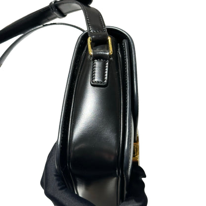 Used CÉLINE Trimphe Teen Cross Body Bag Black GHW