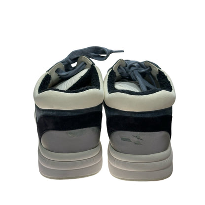 Used CHANEL Low Top Trainers Shoes White Black Grey Orange