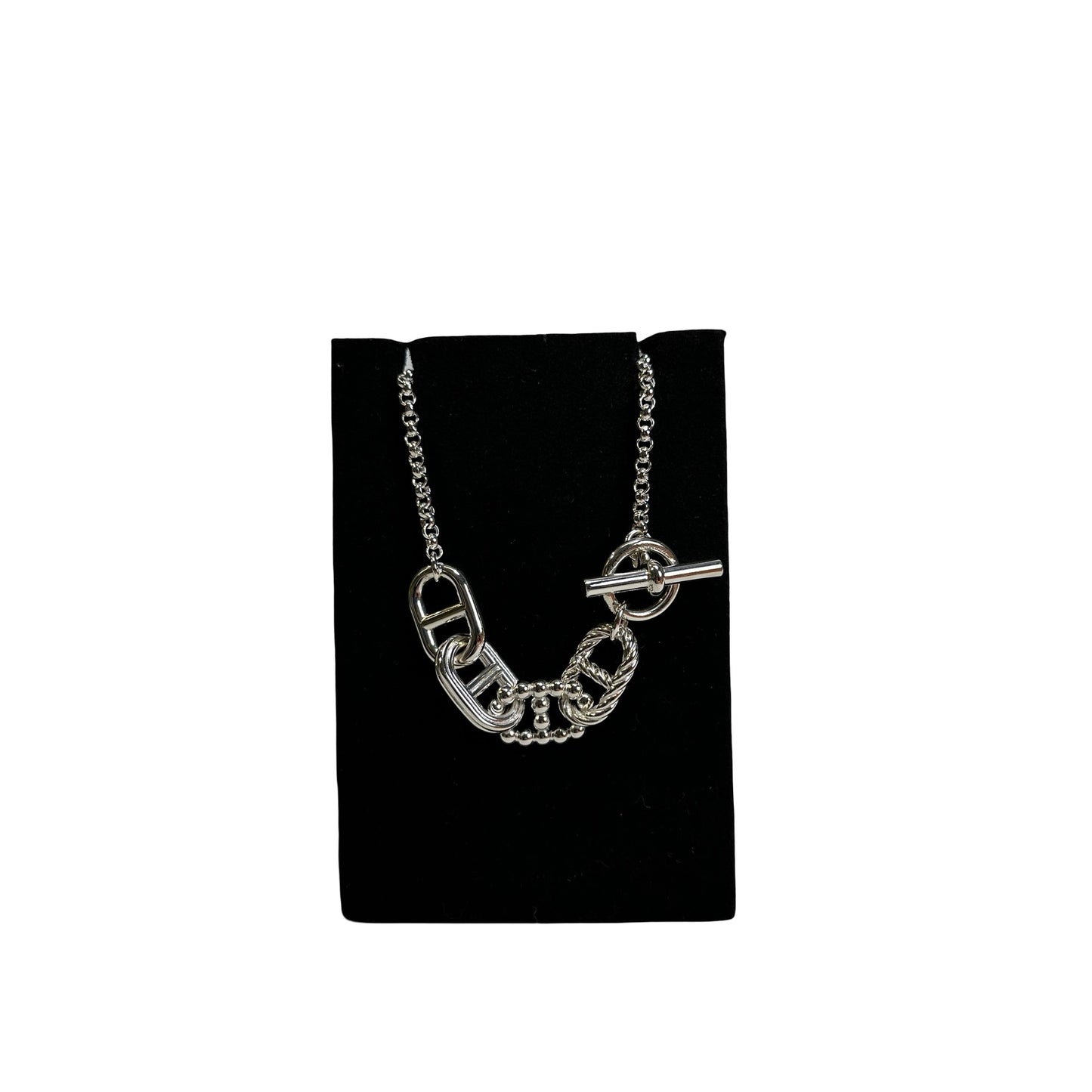 Used HERMES Silver 925 Chaine d'Ancre Amulette Necklace Silver