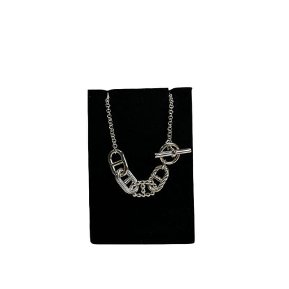 Used HERMES Silver 925 Chaine d'Ancre Amulette Necklace Silver