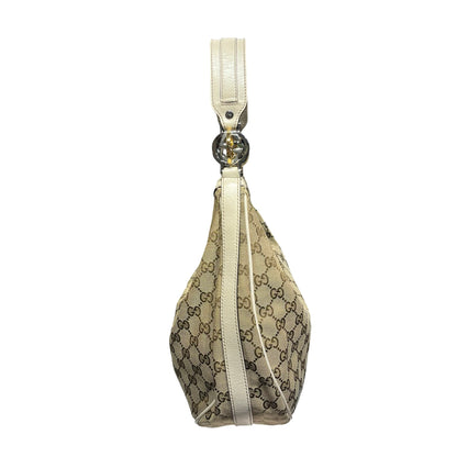 Used GUCCI Monogram Hobo Bag Beige Brown