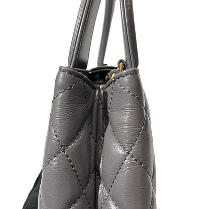 Unused CHANEL KELLY Cross Body Bag Grey GHW