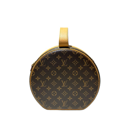 Used LOUIS VUITTON Canvas Petite Boite Handbag Brown GHW