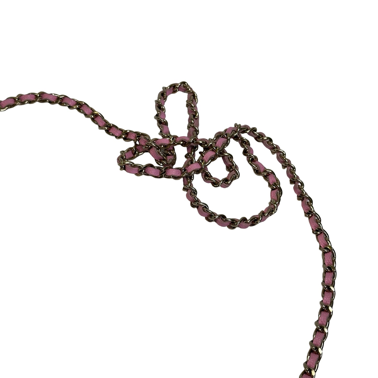 Used CHANEL Caviar Gold tone Wallet on chain Wallet on chain Pink
