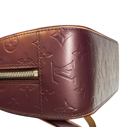 Used LOUIS VUITTON Monogram Satchel PHW Red