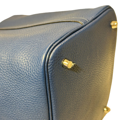 Used HERMÈS Bucket Bag Picotin 22 Navy Blue Purple PHW
