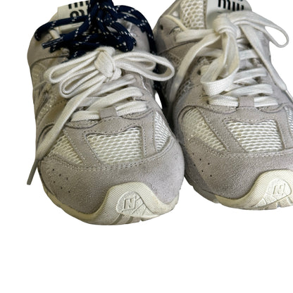 Used MIU MIU Suede Mesh New Balance 530 Sneakers White Grey