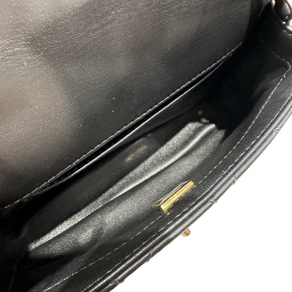 Used CHANEL Mini flap 17cm Chain Shoulder Bag Black GHW