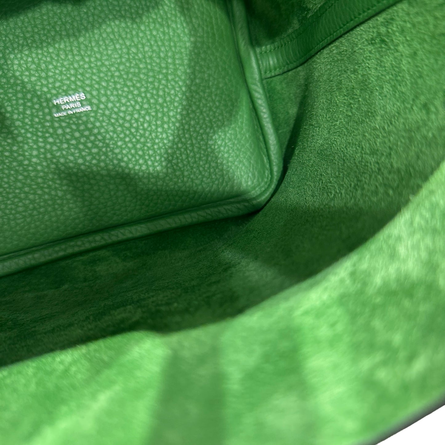 Brand New HERMES Clemence Picotin Lock Bucket Bag Green