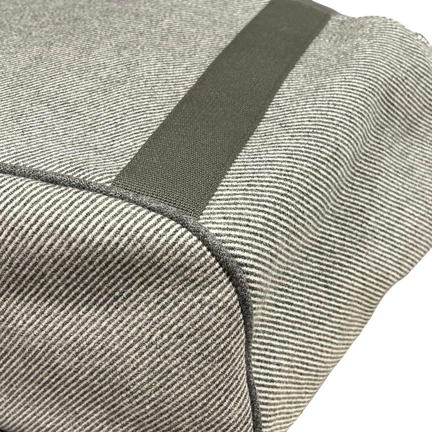 Used HERMES Canvas Animaux Nattes Nappy Bag Tote Bag Grey