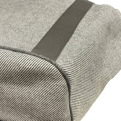 Used HERMES Canvas Animaux Nattes Nappy Bag Tote Bag Grey