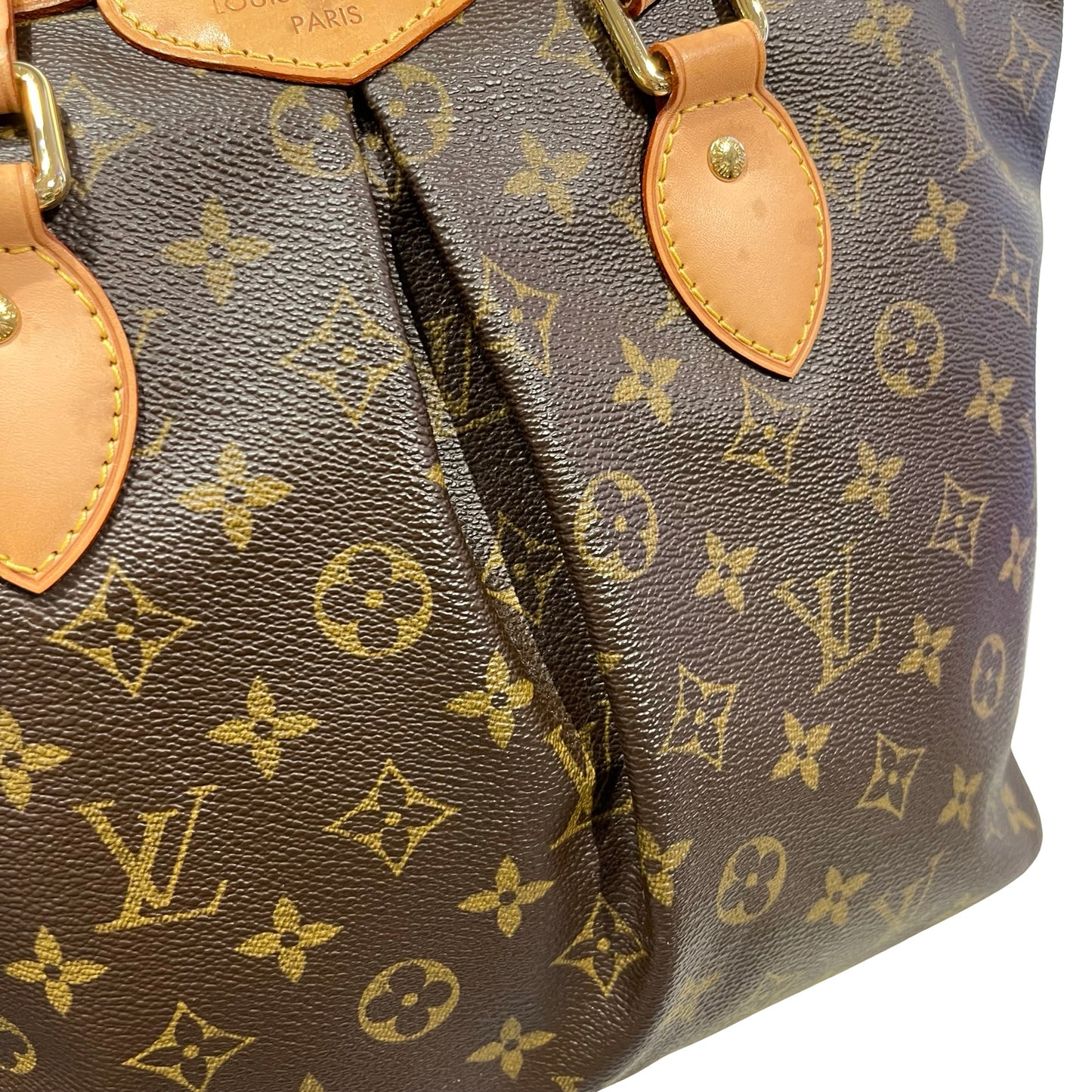 Used LOUIS VUITTON CANVAS PALERIMO Shoulder Bag BROWN GHW