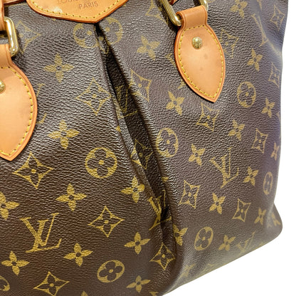 Used LOUIS VUITTON CANVAS PALERIMO Shoulder Bag BROWN GHW