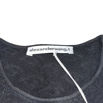 Used ALEXANDER WANG Solid T-shirt S Clothes Black