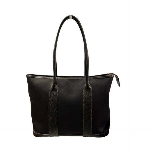 Used HERMÈS Toile Zip Garden Party PM Tote Bag Black PHW