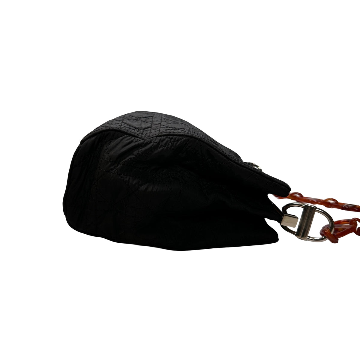 Used DIOR CANVAS Shoulder Bag Black
