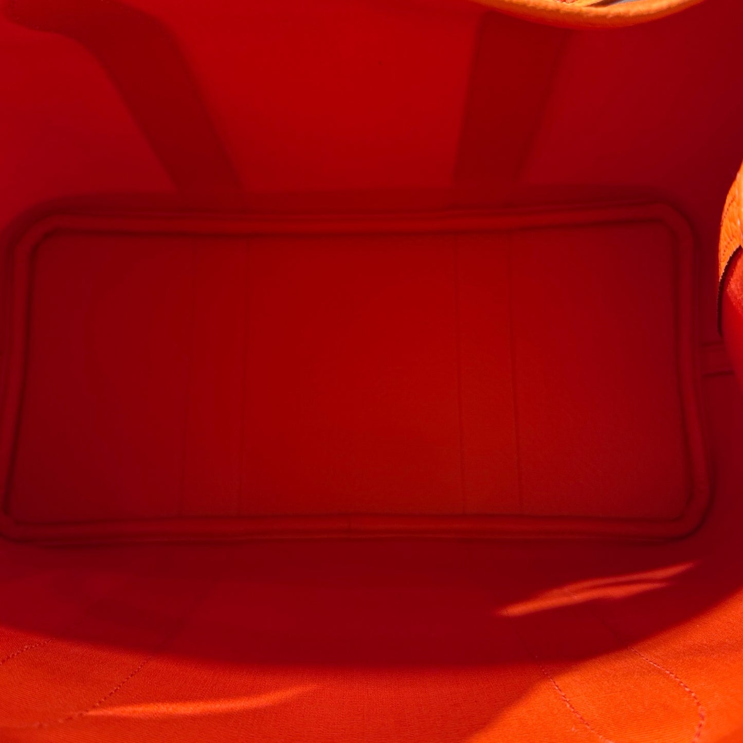Used HERMÈS Canvas Garden Party 36 Tote Bag Orange (93) PHW