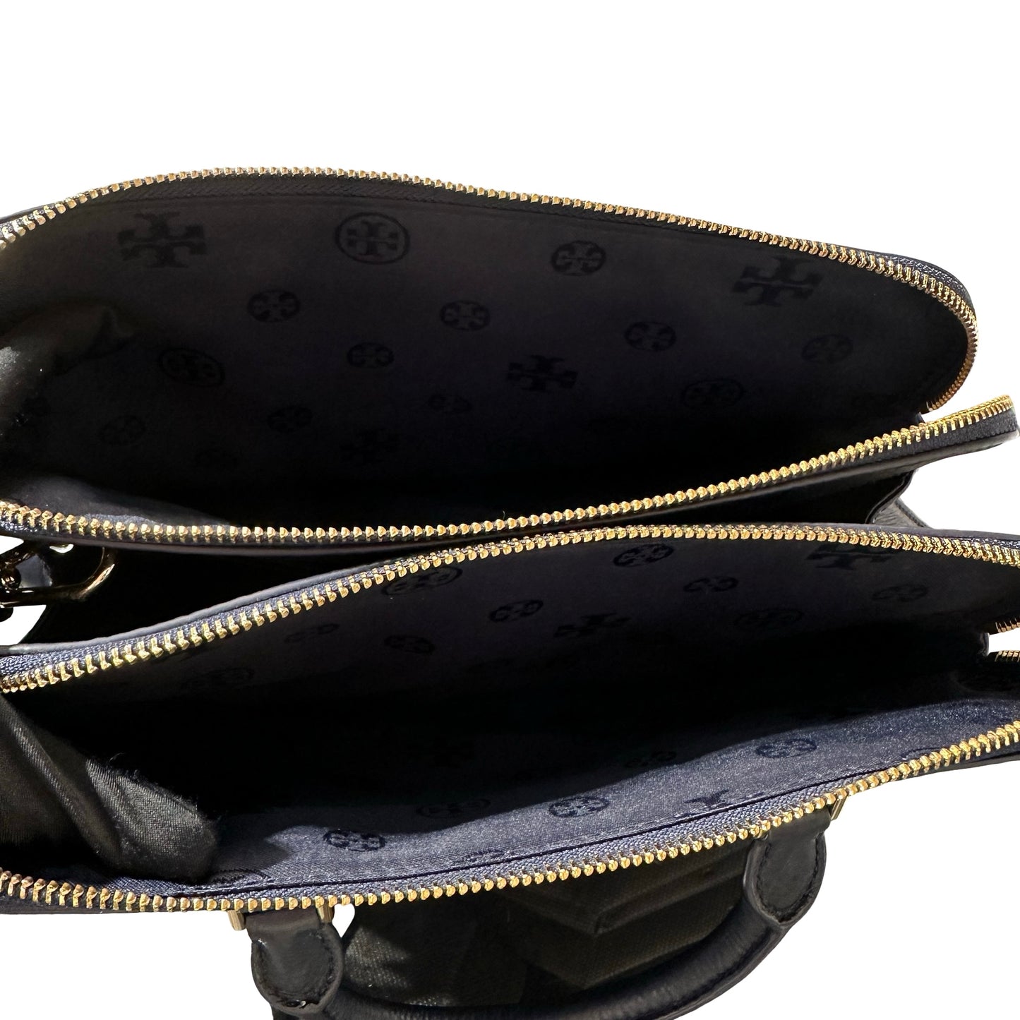 Used TORY BURCH Two way shoulder Shoulder Bag Navy Blue GHW