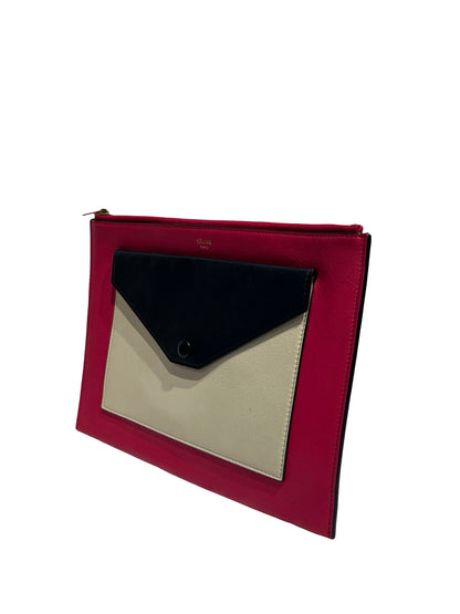 Used CÉLINE Clutch Clutch White Pink Black