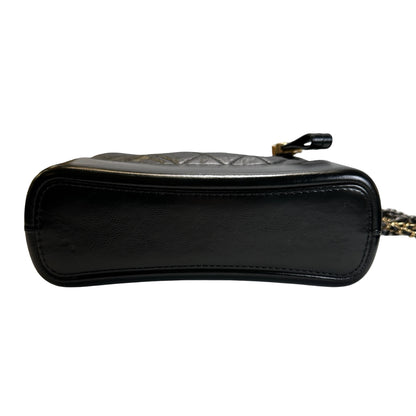 Used CHANEL Quilted Calfskin Gabrielle Hobo Shoulder Bag Black