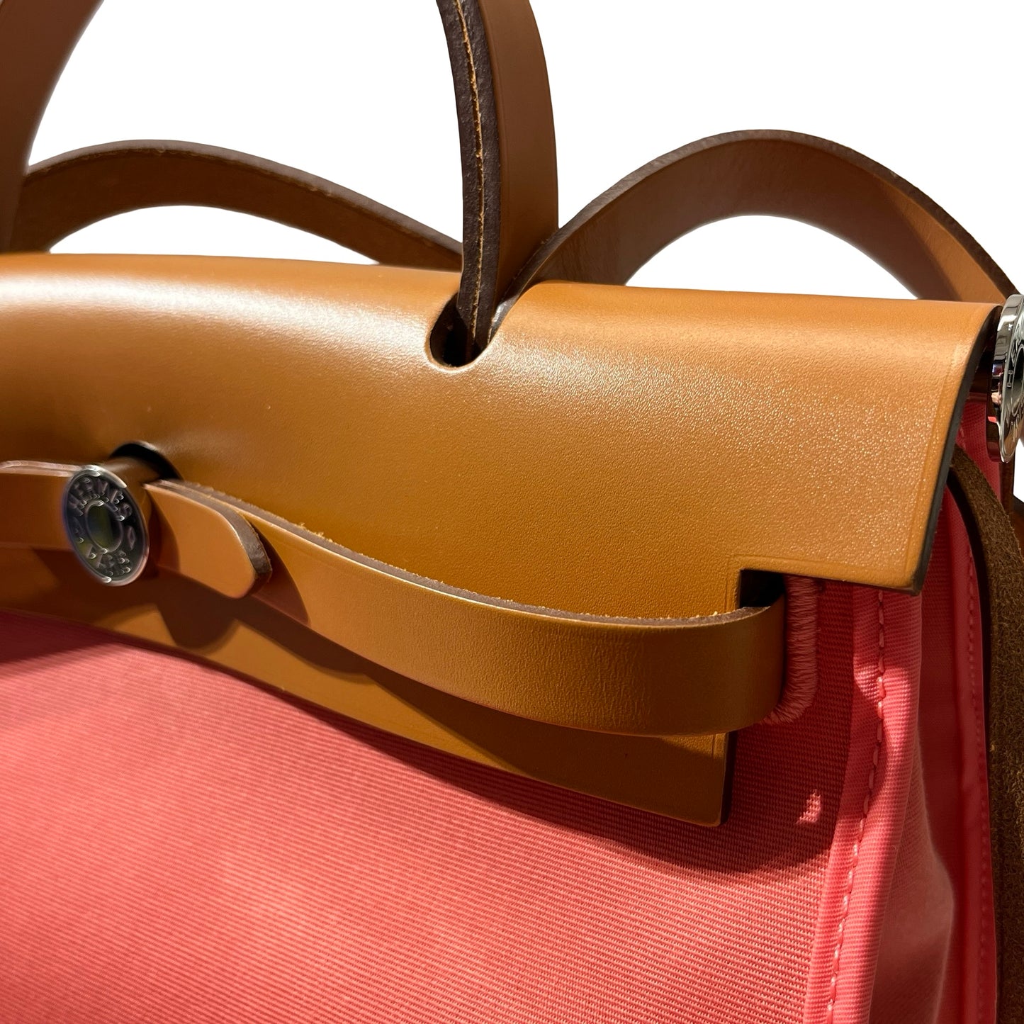 Used HERMÈS Herbag 31 Cross Body Bag Pink Brown PHW