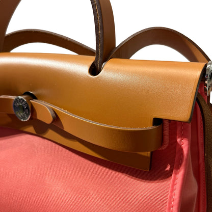 Used HERMÈS Herbag 31 Cross Body Bag Pink Brown PHW