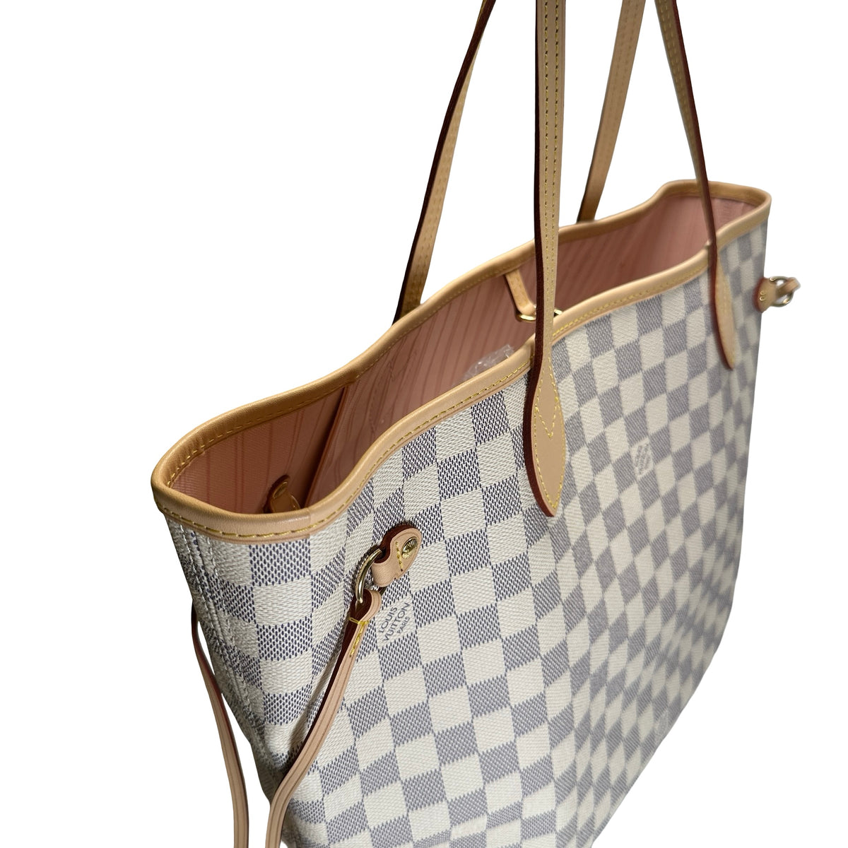 Brand New LOUIS VUITTON Damier Azur Neverfull Tote Bag White Blue