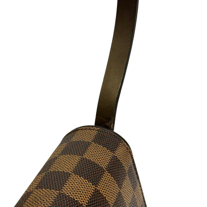 Used LOUIS VUITTON Damier Ebene Pochette Ipanema Shoulder Bag Brown