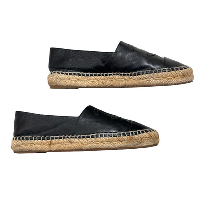 Used CHANEL Espadrilles Shoes Black