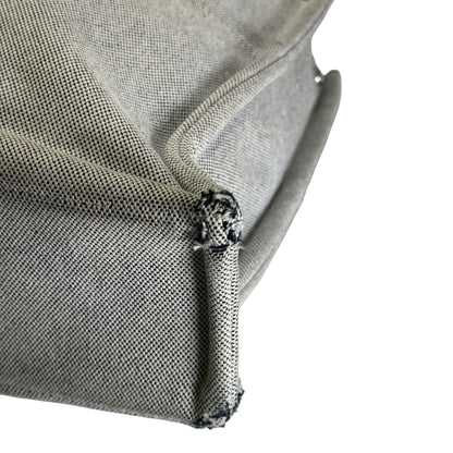 Used HERMES Canvas Fourre Tout Tote Bag Grey Black