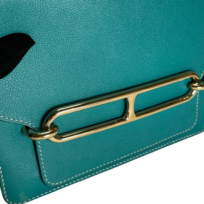 Used HERMES Epsom Roulis Shoulder Bag Green