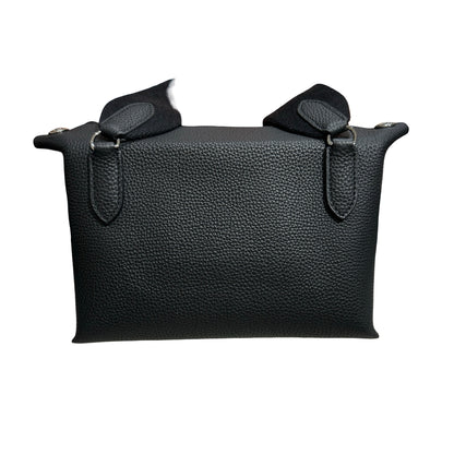 Used HERMES Leather Perforated Evelyne Belt bag Black