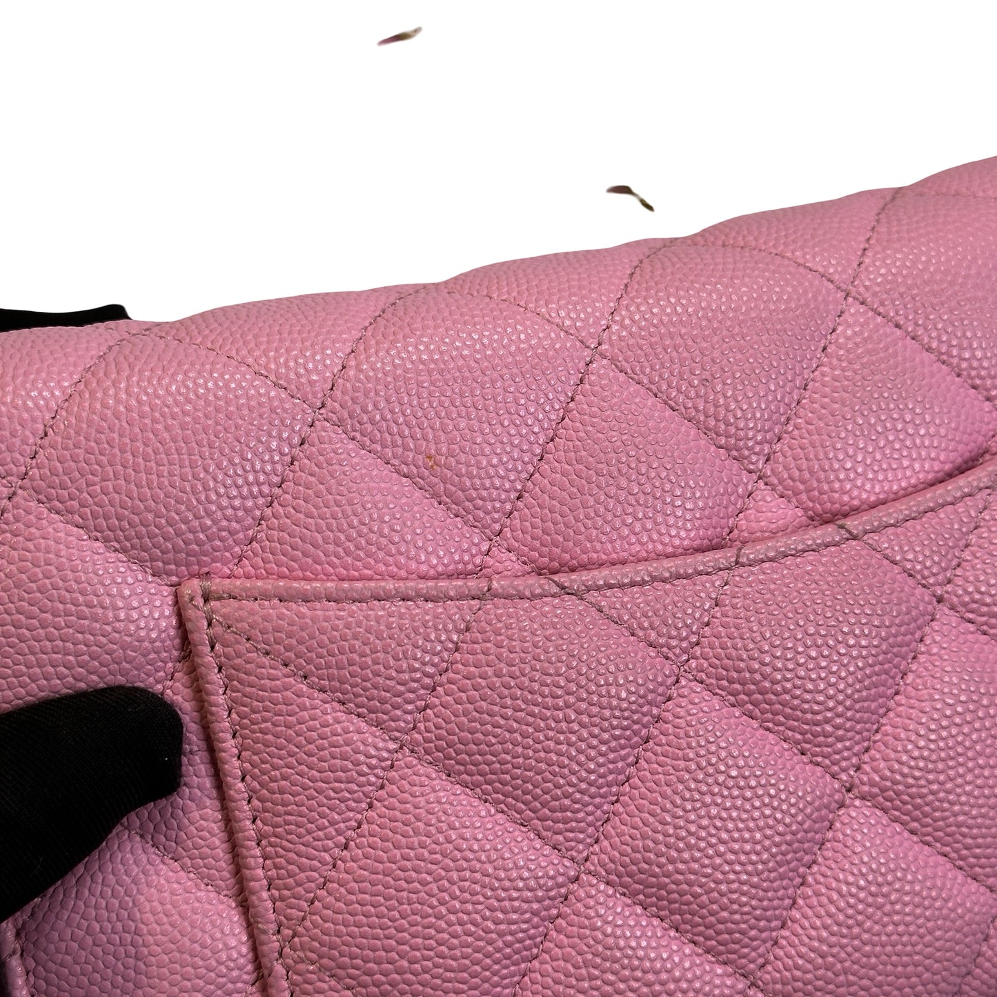 Used CHANEL Caviar Gold tone Wallet on chain Wallet on chain Pink